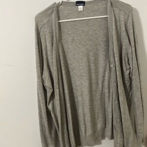 Gray Button-Up Cardigan